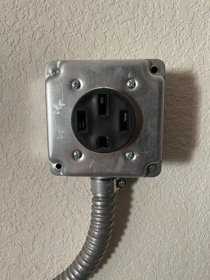 NEMA 14-50 outlet installed for Smart Home Electrical in Willow Park